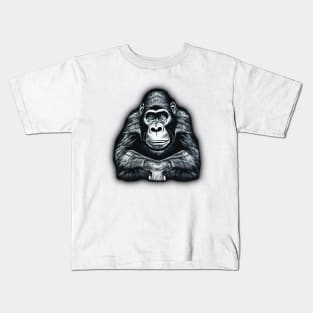 Crouching Gorilla Kids T-Shirt